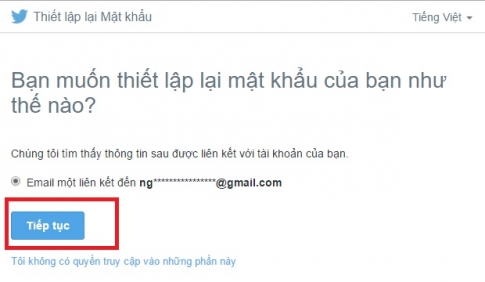 Khôi phục lại mật khẩu Twitter khi bạn đánh mất