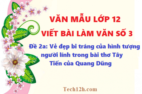 Văn mẫu 12 bài viết số 3 đề 2a: Vẻ đẹp bi tráng của hình tượng người lính trong bài thơ Tây Tiến của Quang Dũng