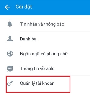 Cách khóa tài khoản Zalo tạm thời