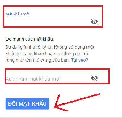 Hướng dẫn cách thay đổi mật khẩu Gmail