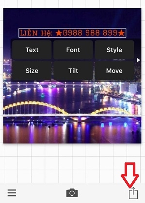 Cách viết chữ lên ảnh, chèn số ĐT vào ảnh trên điện thoại Iphone