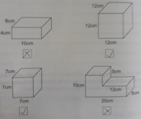 Giải vbt toán 5 tập 2 bài 104: hình hộp chữ nhật. hình lập phương - Trang 22,23