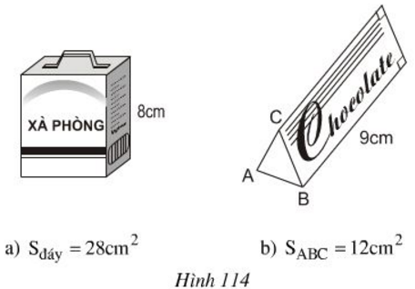  Thể tích của hình lăng trụ đứng - sgk Toán 8 tập 2 Trang 116