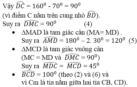 Giải Câu 55 Bài 7: Tứ giác nội tiếp(2)