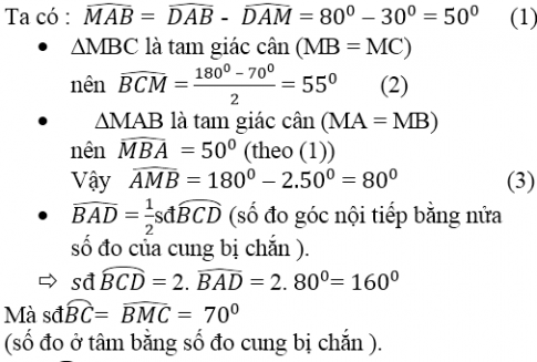 Giải Câu 55 Bài 7: Tứ giác nội tiếp(1)