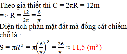 Giải Câu 78 Bài 10: Diện tích hình tròn, hình quạt tròn