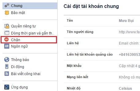 Cách xem lại những người bị chặn trên Facebook của bạn bằng máy tính