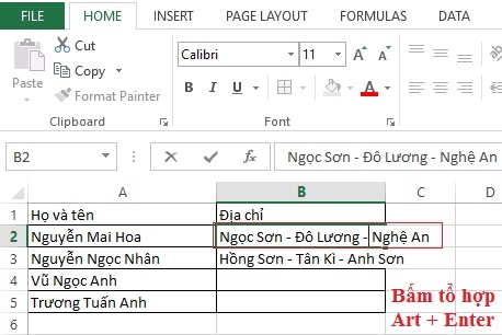 Hướng dẫn cách xuống dòng trong ô tính Excel vô cùng đơn giản