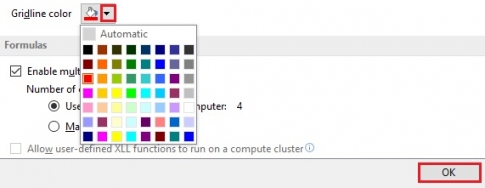 Thỏa sức tạo màu sắc cho đường lưới mặc định trong Excel