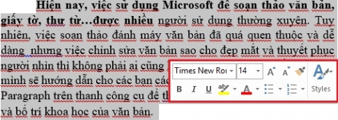 Cách thao tác một đoạn văn bản để thu hút người nhìn trên Word 2013