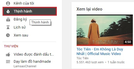 Cách xem video Hot của một nước bất kì trên Youtube