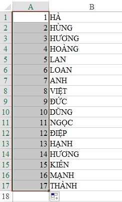 Cách đánh hàng nghìn số thứ tự trên Excel chỉ trong tích tắc 