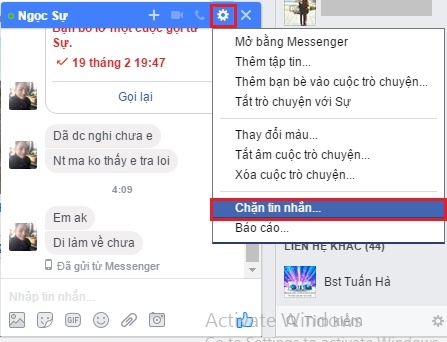 Cách chặn tin nhắn Facebook một ai đó bằng điện thoại và máy tính