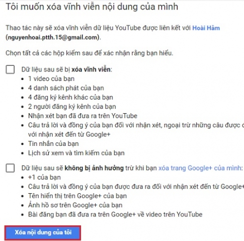 Hướng dẫn cách xóa vĩnh viễn kênh Youtube của bạn