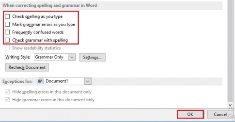 Cách xóa gợn sóng màu đỏ dưới các dòng văn bản trong Word