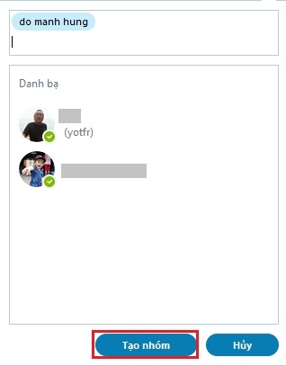 Cách tạo nhóm để chat nhiều người trong Skype 