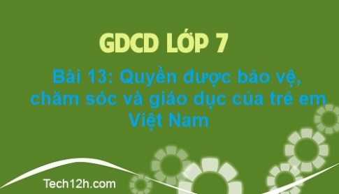 Bài 13: Quyền được bảo vệ, chăm sóc và giáo dục của trẻ em Việt Nam