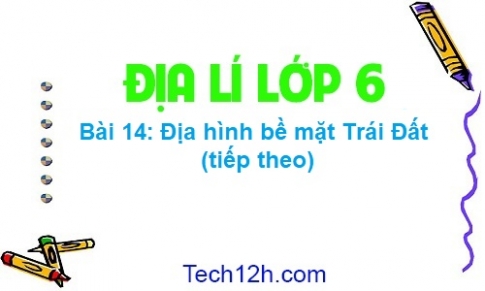 Bài 14: Địa hình bề mặt trái đất (tiếp theo)