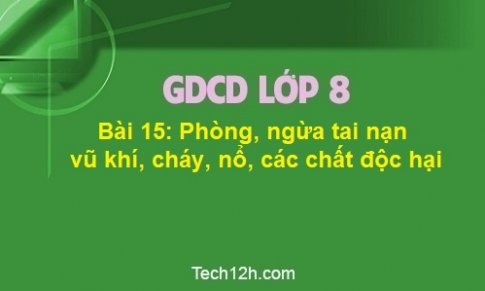 Bài 15: Phòng ngừa tai nạn vũ khí, cháy, nổ và các chất độc hại