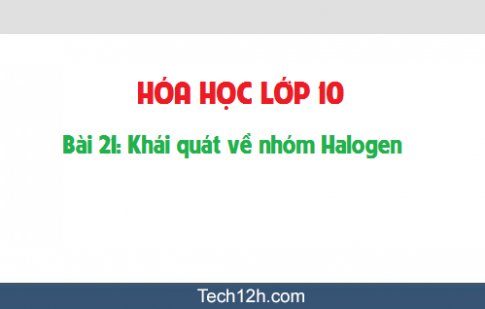 Giải bài 21 hóa học 10: Khái quát về nhóm Halogen