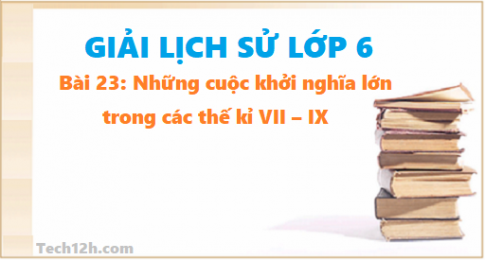 Bài 23: Những cuộc khởi nghĩa lớn trong các thế kỉ VII – IX