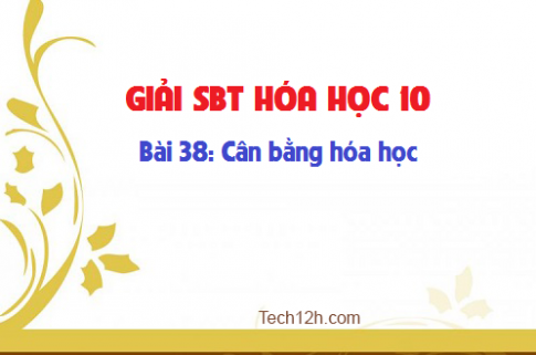 Giải SBT hóa 10 bài 38: Cân bằng hóa học trang 77