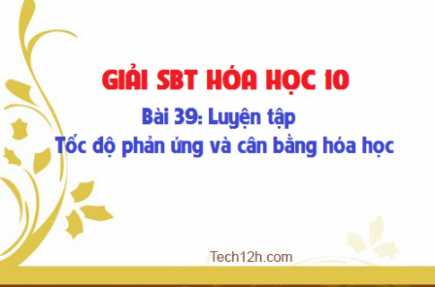 Giải SBT hóa 10 bài 39: Luyện tập : Tốc độ phản ứng và cân bằng hóa học trang 80