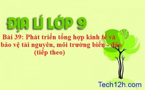 Bài 39: Phát triển tổng hợp kinh tế biển và bảo vệ tài nguyên, môi trường biển – đảo (tiếp)