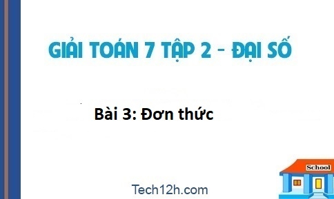 Giải bài 3: Đơn thức sgk Toán 7 tập 2 trang 30