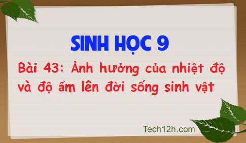 Giải bài 43 sinh 9: Ảnh hưởng của nhiệt độ và độ ẩm lên đời sống sinh vật