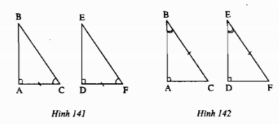 Giải bài 8: Các trường hợp bằng nhau của tam giác vuông - Toán 7 tập 1