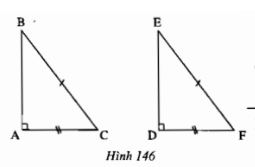 Giải bài 8: Các trường hợp bằng nhau của tam giác vuông - Toán 7 tập 1