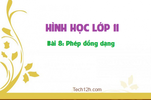 Giải Bài 8: Phép đồng dạng