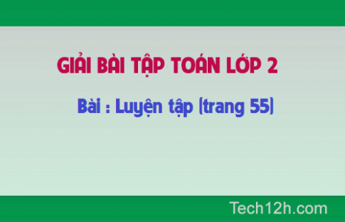 Giải bài: Luyện tập Toán lớp 2 trang 55 SGK