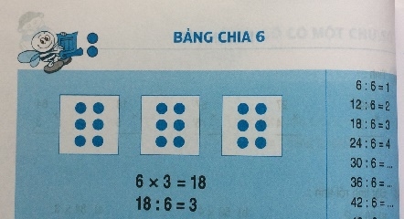 Giải bài bảng chia 6