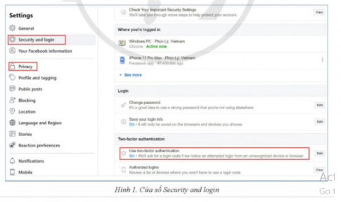 Bảo mật 2 lớp tài khoản Facebook.
