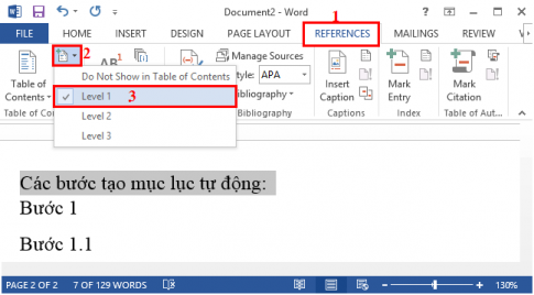 Hướng dẫn tạo mục lục tự động trong Microsoft Word