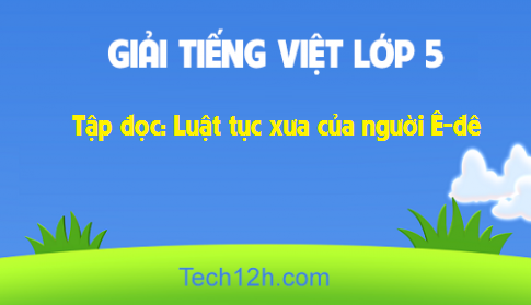 Giải bài Tập đọc: Luật tục xưa của người Ê-đê