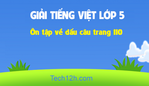 Giải bài Luyện từ và câu: Ôn tập về dấu câu trang 110