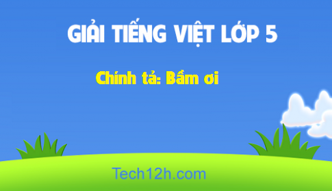 Giải bài Chính tả: Bầm ơi