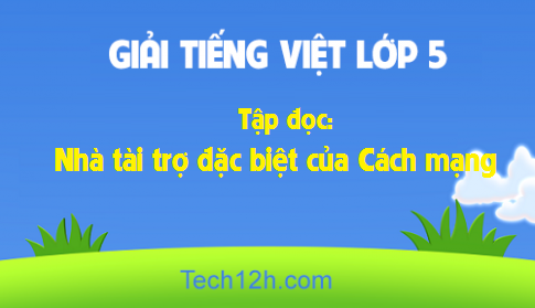 Giải bài Tập đọc: Nhà tài trợ đặc biệt của Cách mạng