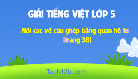 Giải bài Luyện từ và câu: Nối các vế câu ghép bằng quan hệ từ (trang 38)