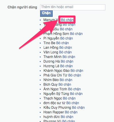 bỏ chặn facebook