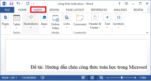 Hướng dẫn chèn công thức toán học vào Microsoft Word