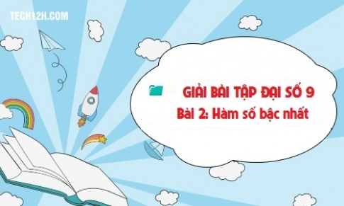 Giải bài 2: Hàm số bậc nhất sgk Toán 9 tập 1 Trang 46 48