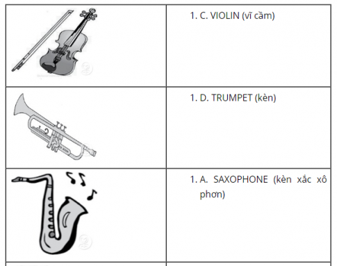 Giải VBT tiếng Anh 7 VNEN unit 4: Music and Arts