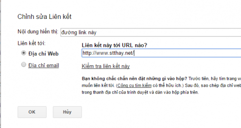 Cách chèn đường link vào nội dung thư gmail