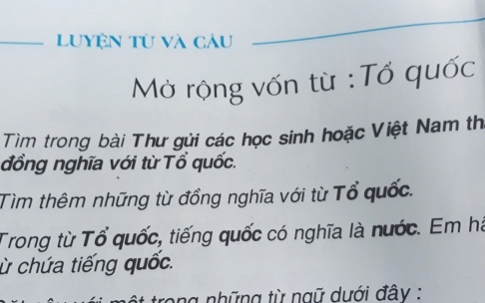 Giải bài Luyện từ và câu: Mở rộng vốn từ Tổ quốc