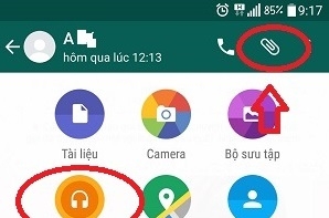 Hướng dẫn chia sẻ tập tin trên Whatsapp Messenger