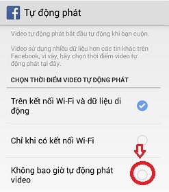 Cách tắt tính năng tự động phát video trên Facebook nhanh gọn